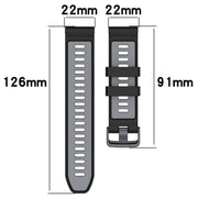 For Garmin Approach S70 47mm Sports Two-Color Silicone Watch Band(Army Green+Black)