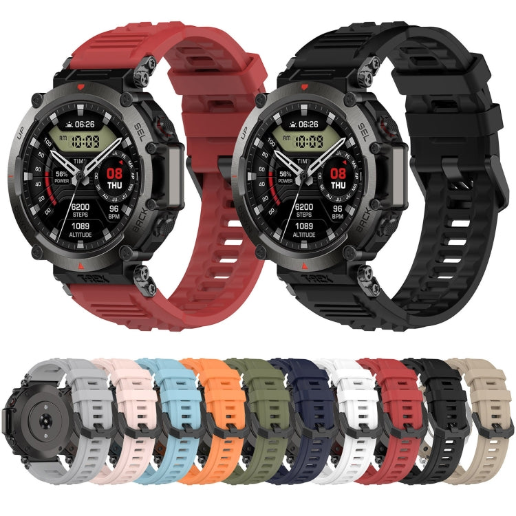 For Amazfit T-Rex Ultra Silicone Sports Watch Band(Red) - Watch Bands by PMC Jewellery | Online Shopping South Africa | PMC Jewellery | Buy Now Pay Later Mobicred