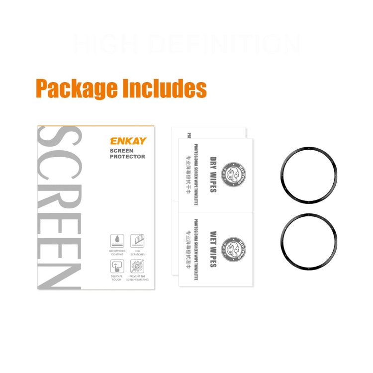 Compatible with Garmin Venu 3 2pcs ENKAY 3D Full Coverage Soft PC Edge + PMMA HD Screen Protector Film - Screen Protector by ENKAY | Online Shopping South Africa | PMC TechLife | Buy Now Pay Later Mobicred