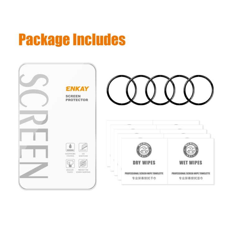 Compatible with Garmin Venu 3S 5pcs ENKAY 3D Full Coverage Soft PC Edge + PMMA HD Screen Protector Film - free shipping - PMC TechLife - Order now!