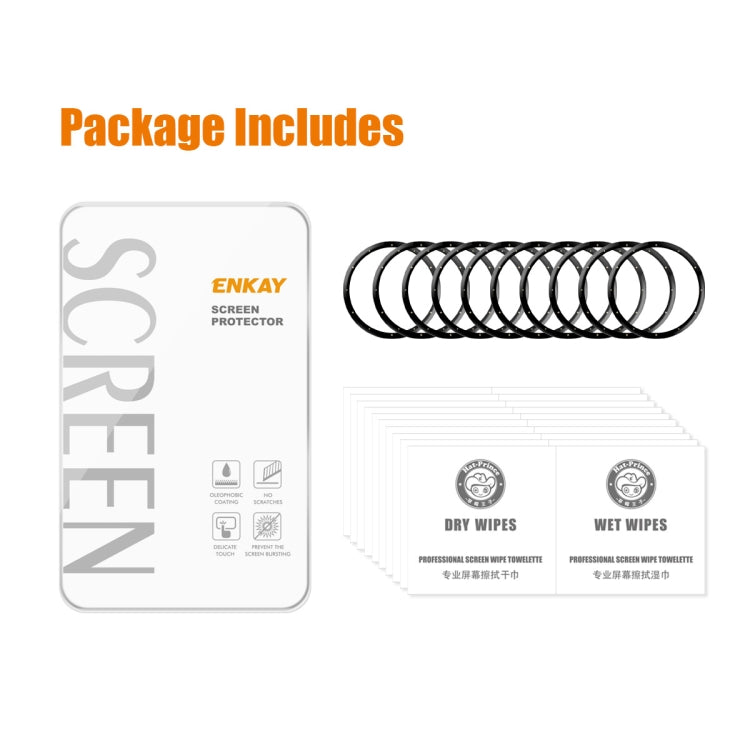 For Garmin Venu 3S 10pcs ENKAY 3D Full Coverage Soft PC Edge + PMMA HD Screen Protector Film
