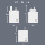 GaN PD48W Type-C PD3.0 + USB3.0 Notebook Adapter for MacBook Series ，EU Plug(White)