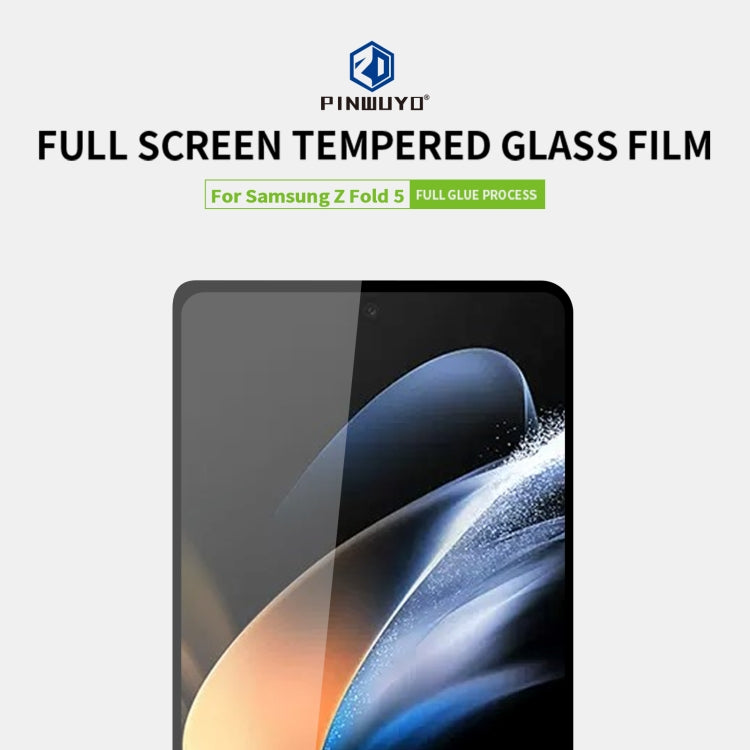 For Samsung Galaxy Z Fold5 PINWUYO 9H 2.5D Full Screen Tempered Glass Film(Black)
