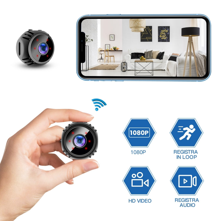 W8 Mini Camera HD 1080P Night Vision Battery Video Surveillance Wifi Smart Home Camera(Black) - free shipping - PMC TechLife - Order now!