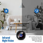 W8 Mini Camera HD 1080P Night Vision Battery Video Surveillance Wifi Smart Home Camera(Black)