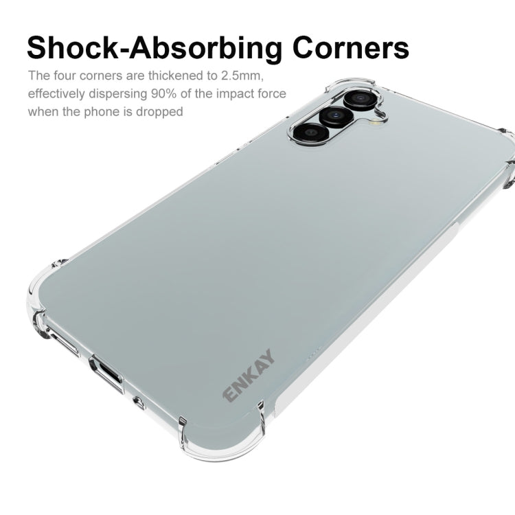 For Smausng Galaxy A54 5G ENKAY Transparent TPU Shockproof Phone Case with Glass Film - free shipping - PMC TechLife - Order now!