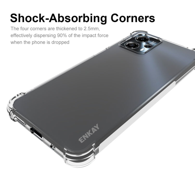 For Motorola Moto G23 4G ENKAY Transparent TPU Shockproof Phone Case with Glass Film - free shipping - PMC TechLife - Order now!