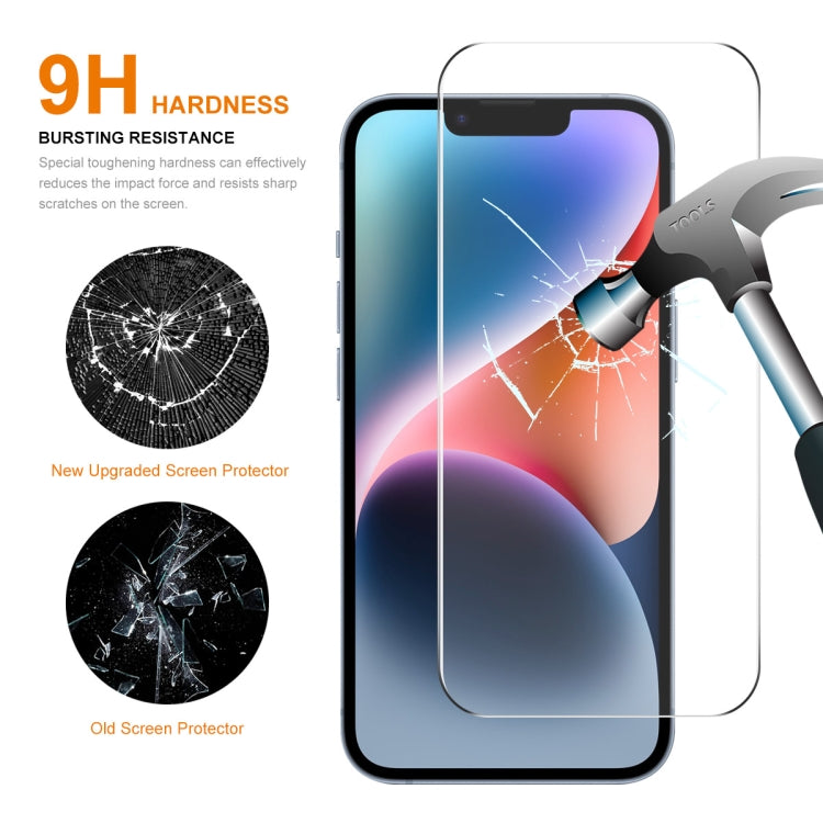 For iPhone 15 10pcs ENKAY 0.26mm 9H 2.5D High Aluminum-silicon Tempered Glass Film