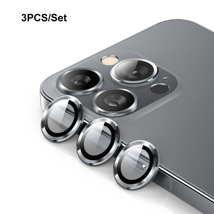 For iPhone 15 Pro / 15 Pro Max ENKAY 9H Rear Lens Aluminium Alloy Tempered Glass Film(Grey) - iPhone 15 Pro Max Tempered Glass by ENKAY | Online Shopping South Africa | PMC TechLife | Buy Now Pay Later Mobicred