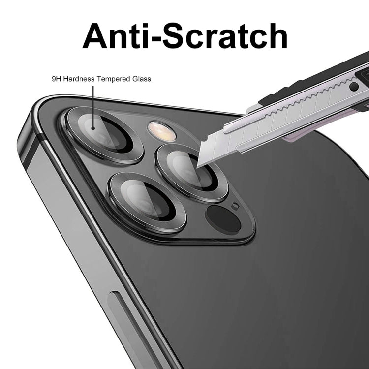 For iPhone 15 Pro / 15 Pro Max ENKAY 9H Rear Lens Aluminium Alloy Tempered Glass Film(Grey)