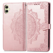 For Samsung Galaxy A05 Mandala Flower Embossed Leather Phone Case(Rose Gold)
