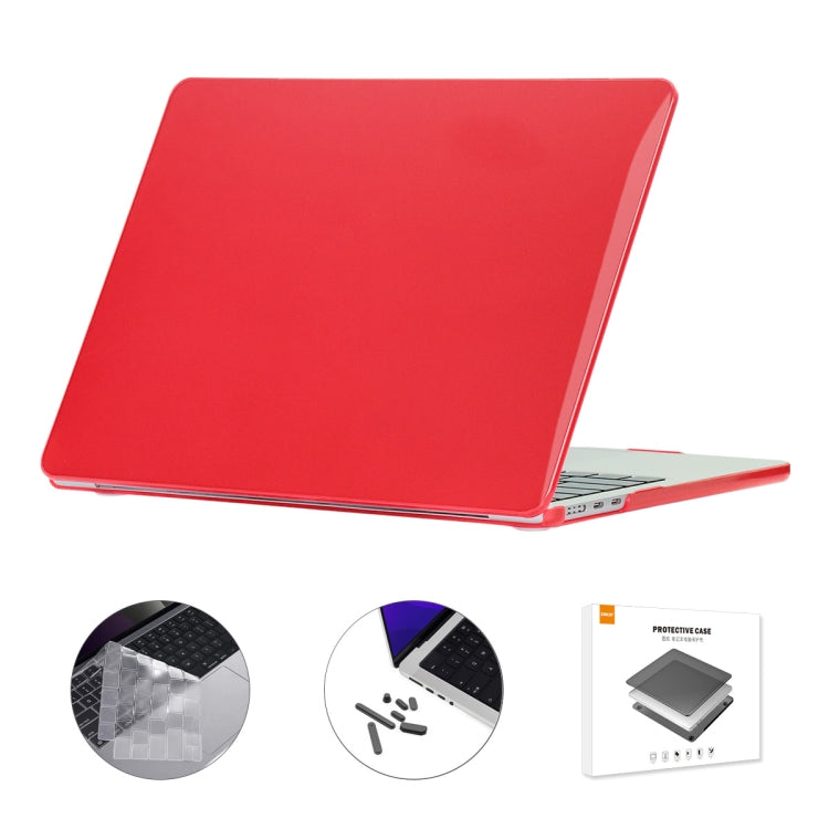 For MacBook Air 15.3 A2941 ENKAY US Version 3 in 1 Crystal Protective Case with TPU Keyboard Film & Anti-dust Plugs(Red) - free shipping - PMC TechLife - Order now!