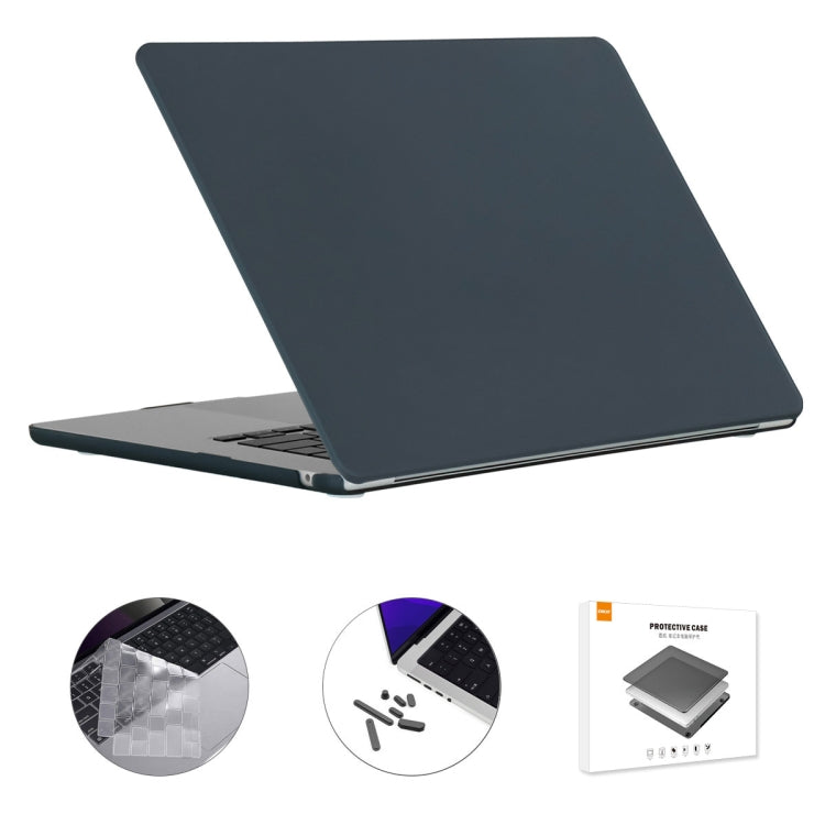 For MacBook Air 15.3 A2941 ENKAY US Version 3 in 1 Matte Protective Case with TPU Keyboard Film & Anti-dust Plugs(Black) - MacBook Air Cases by ENKAY | Online Shopping South Africa | PMC TechLife | Buy Now Pay Later Mobicred