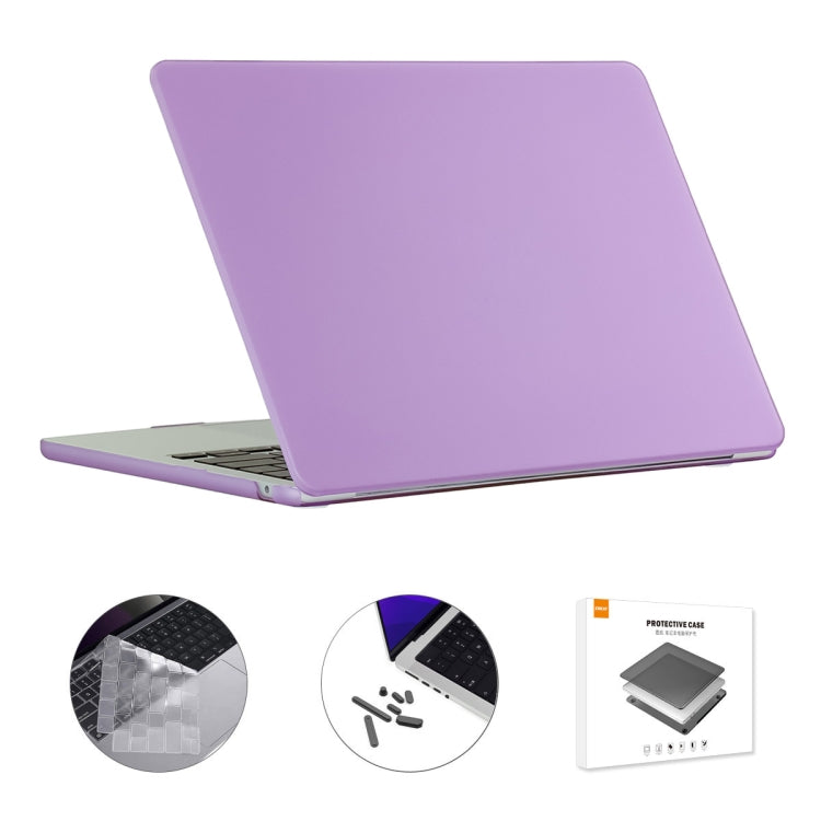 For MacBook Air 15.3 A2941 ENKAY US Version 3 in 1 Matte Protective Case with TPU Keyboard Film & Anti-dust Plugs(Purple) - MacBook Air Cases by ENKAY | Online Shopping South Africa | PMC TechLife | Buy Now Pay Later Mobicred