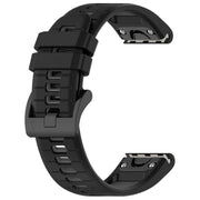 Compatible with Garmin Descent MK 1 26mm Sports Two-Color Silicone Watch Band(Black+Grey)