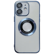 For iPhone 11 Electroplating Magsafe TPU Phone Case(Blue)