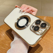 For iPhone 15 Plus Electroplating Magsafe TPU Phone Case(Blue)
