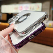For iPhone 15 Plus Electroplating Magsafe TPU Phone Case(Blue)
