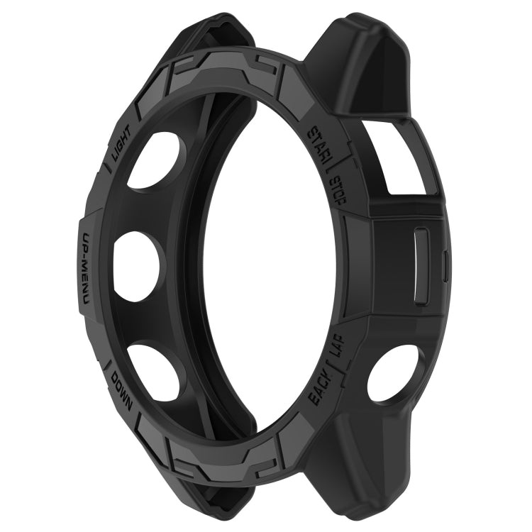For Garmin Epix Pro 51mm / Fenix 7X / 7X Pro Armored TPU Half Wrapped Watch Protective Case(Black) - Watch Cases by PMC TechLife | Online Shopping South Africa | PMC TechLife | Buy Now Pay Later Mobicred