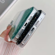 For iPhone 15 Pro Max Glitter MagSafe Hybrid Clear TPU Phone Case(Pink)