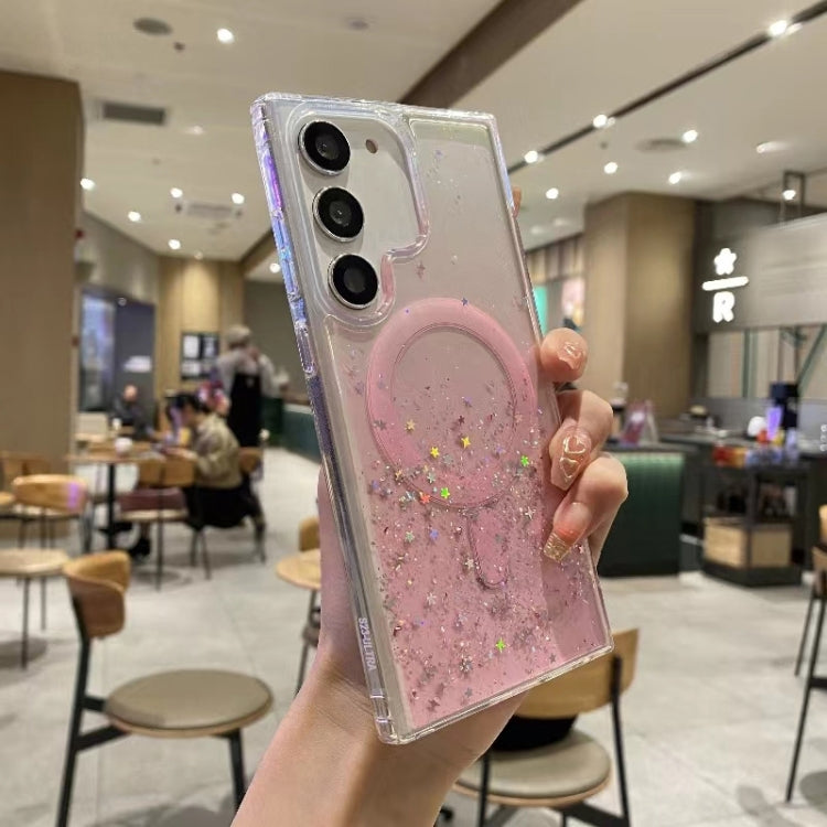 For Samsung Galaxy S23+ 5G Magsafe Glitter TPU Phone Protective Case(Pink) - Galaxy S23+ 5G Cases by PMC TechLife | Online Shopping South Africa | PMC TechLife