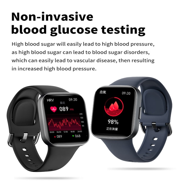 Y83 1.83 inch Color Screen Smart Watch,Support Heart Rate / Blood Pressure / Blood Oxygen / Blood Glucose Monitoring(Black) - free shipping - PMC TechLife - Order now!