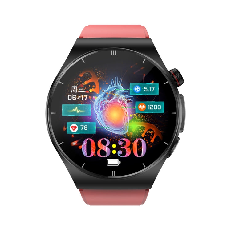 ET340 1.46 inch Color Screen Smart Silicone Strap Watch,Support Blood Oxygen / Blood Glucose / Uric Acid Measurement / Blood Lipid Monitoring(Red) - Smart Watches by PMC TechLife | Online Shopping South Africa | PMC TechLife | Buy Now Pay Later Mobicred