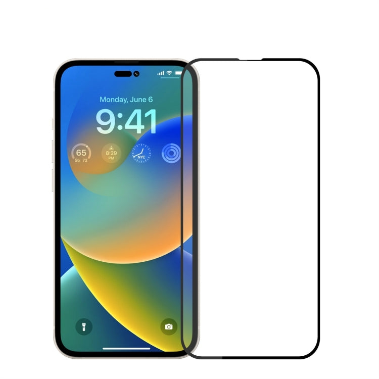 For iPhone 15 PINWUYO 9H 2.5D Full Screen Tempered Glass Film(Black) - free shipping - PMC TechLife - Order now!