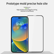 For iPhone 15 PINWUYO 9H 2.5D Full Screen Tempered Glass Film(Black)