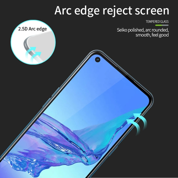 For OPPO Reno9 A PINWUYO 9H 2.5D Full Screen Tempered Glass Film(Black)