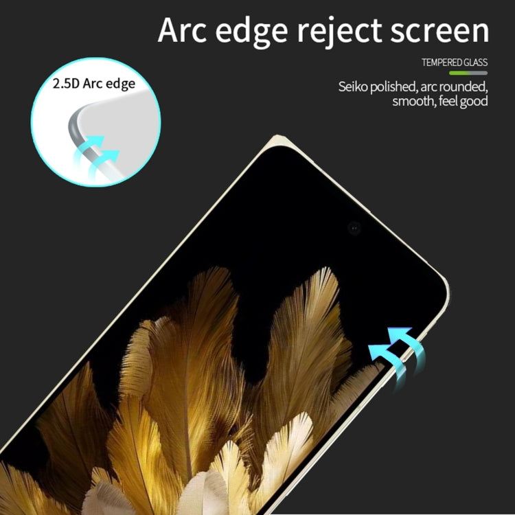 For OPPO Find N3 PINWUYO 9H 2.5D Full Screen Tempered Glass Film(Black) - OPPO Tempered Glass by PINWUYO | Online Shopping South Africa | PMC TechLife | Buy Now Pay Later Mobicred