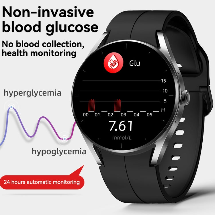 KS05 1.32 inch IP67 Waterproof Color Screen Smart Watch,Support Blood Oxygen / Blood Glucose / Blood Lipid Monitoring(Black) - Smart Watches by PMC TechLife | Online Shopping South Africa | PMC TechLife | Buy Now Pay Later Mobicred