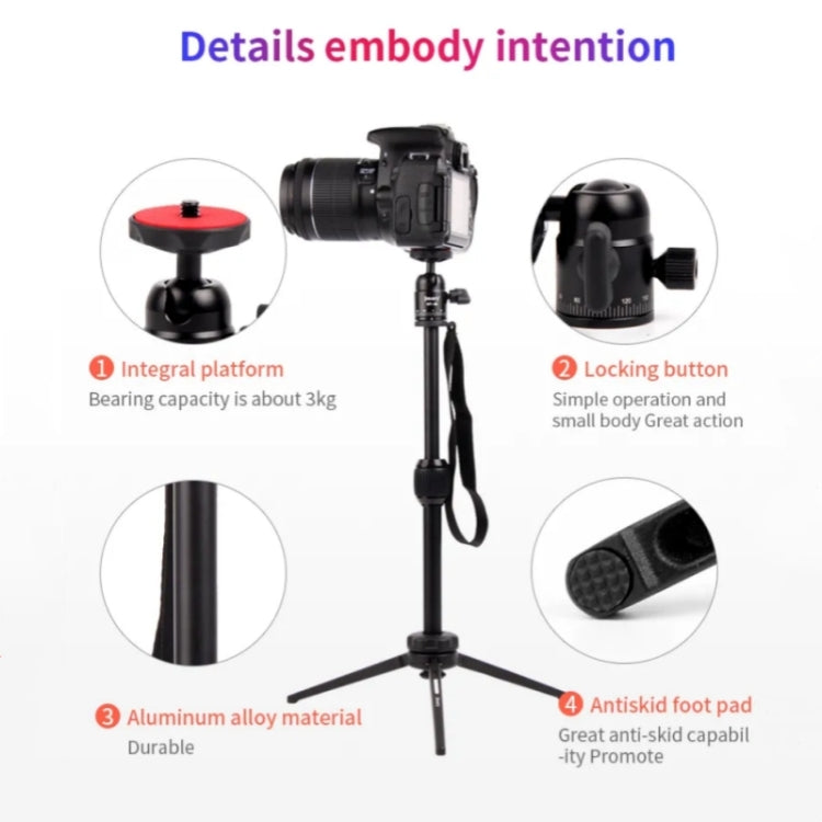 JMARY MT68 Aluminum Alloy Telescopic Portable Selfie Mini SLR Camera Phone Tripod - Tripods by Jmary | Online Shopping South Africa | PMC TechLife | Buy Now Pay Later Mobicred