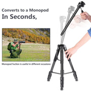 JMARY KP2264 Portable Detachable Tripod Mobile Phone SLR Camera Aluminium Alloy Stand(Blue)