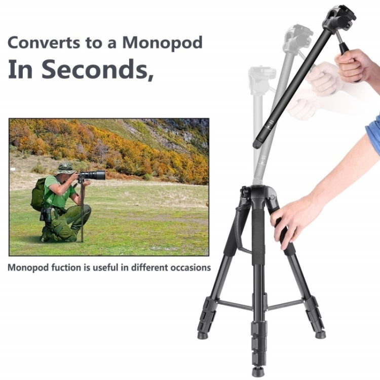 JMARY KP2264 Portable Detachable Tripod Mobile Phone SLR Camera Aluminium Alloy Stand(Blue)
