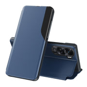 For Honor 90 Lite Attraction Flip Holder Leather Phone Case(Blue)