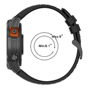 Compatible with Garmin Fenix 6X Pro Sports Two-Color Quick Release Silicone Watch Band(Black+Green)