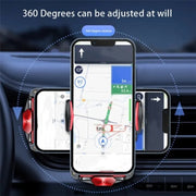 A6 Car Automatic Clamping Phone Holder 15W Magnetic Wireless Charger(Black)