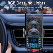 A6 Car Automatic Clamping Phone Holder 15W Magnetic Wireless Charger(Black)