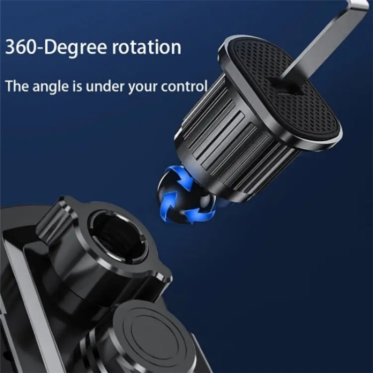 A6 Car Automatic Clamping Phone Holder 15W Magnetic Wireless Charger(Black)