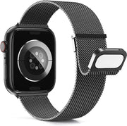 For Apple Watch 4 40mm Milan Double Magnetic Steel Mesh Watch Band(Gray)