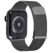 For Apple Watch 2 42mm Milan Double Magnetic Steel Mesh Watch Band(Gray)
