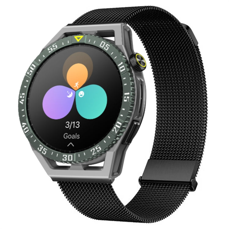 For Huawei Watch GT3 SE Milan Double Magnetic Steel Mesh Watch Band(Black) - Watch Bands by PMC TechLife | Online Shopping South Africa | PMC TechLife