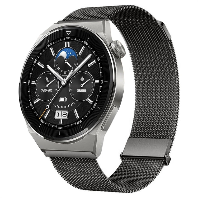 For Huawei Watch GT3 Pro 46mm Milan Double Magnetic Steel Mesh Watch Band(Gray) - Watch Bands by PMC TechLife | Online Shopping South Africa | PMC TechLife