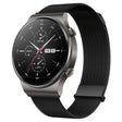 For Huawei Watch GT2 Pro / GT2 46mm Milan Double Magnetic Steel Mesh Watch Band(Black) - Watch Bands by PMC TechLife | Online Shopping South Africa | PMC TechLife