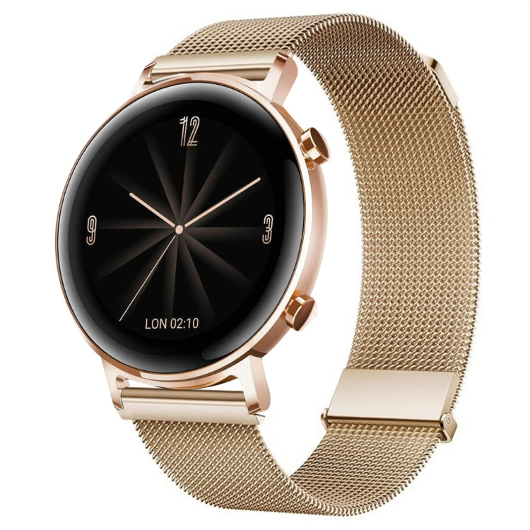 For Huawei Watch GT 2e / GT 42mm/46mm Milan Double Magnetic Steel Mesh Watch Band(Rose Gold) - Watch Bands by PMC TechLife | Online Shopping South Africa | PMC TechLife