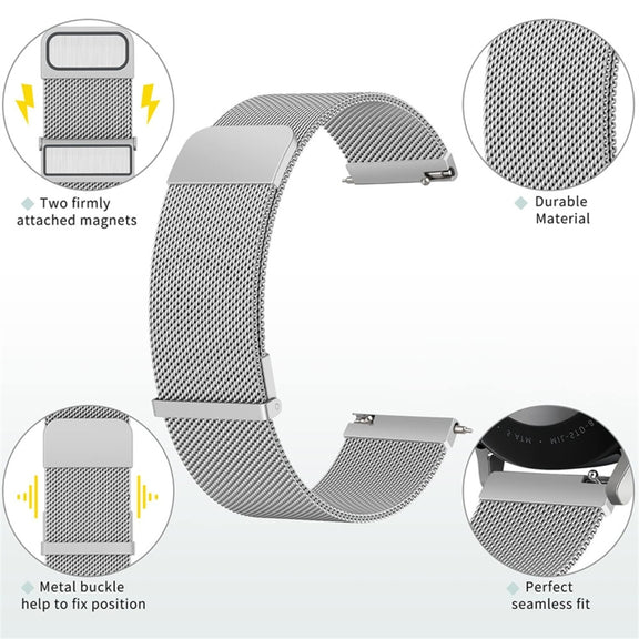 For Huawei Watch GT3 SE Milan Double Magnetic Steel Mesh Watch Band(Rose Gold)