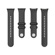 For Xiaomi Mi Band 8 Pro Solid Color Reverse Buckle Silicone Watch Band(Black)