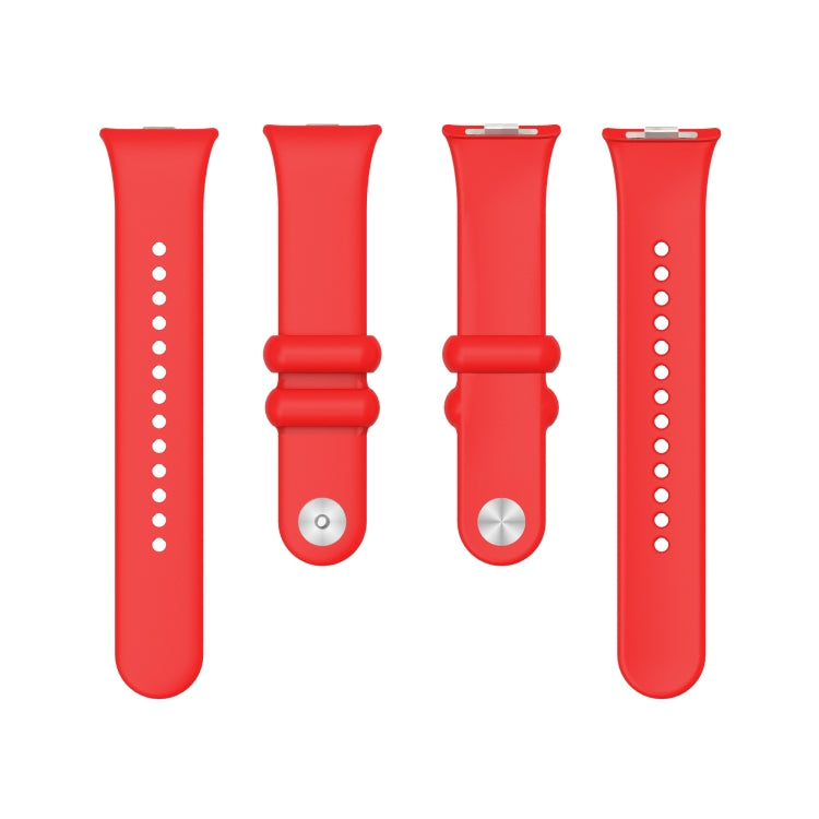 For Xiaomi Mi Band 8 Pro Solid Color Reverse Buckle Silicone Watch Band(Red)