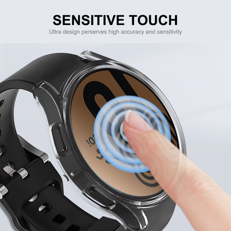 For Samsung Galaxy Watch6 40mm ENKAY Hat-Prince Full Coverage Electroplated Soft TPU Case with Screen Protection(Black)